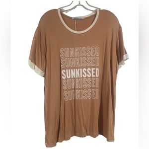 ELZIE & ZOEY SUNKISSED Burnt orange short sleeve tee NWT XL